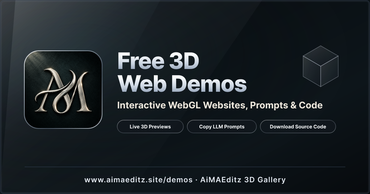Free 3D Web Demos — Interactive WebGL & Code